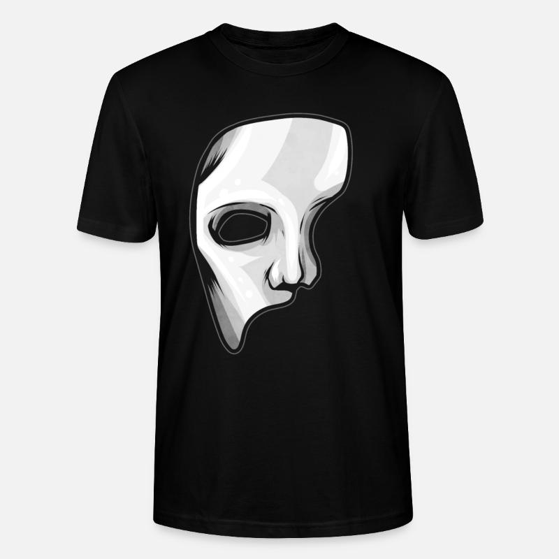Opera Phantom Mask Halloween - Stanley/Stella Unisex Bio-T-Shirt CRAFTER - Schwarz