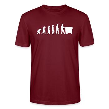 Spécialiste du recyclage et de la gestion des déchets - T-shirt bio CRAFTER Stanley Stella Unisexe - bordeaux - Devant - Alina (178cm) & Michal (187cm)
