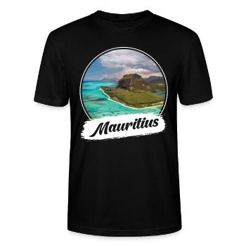 Souvenir de l’île Maurice - T-shirt bio CRAFTER Stanley Stella Unisexe - noir - Devant - Alina (178cm) & Michal (187cm)