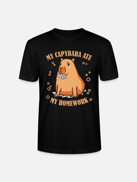 Capybara Rodent Animal - Stanley/Stella CRAFTER Unisex Organic T-Shirt - black