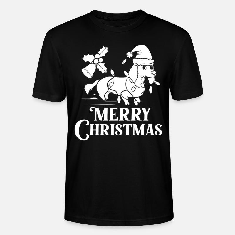 Doxie Teckel Teckel Chien Noël - T-shirt bio CRAFTER Stanley Stella Unisexe - noir