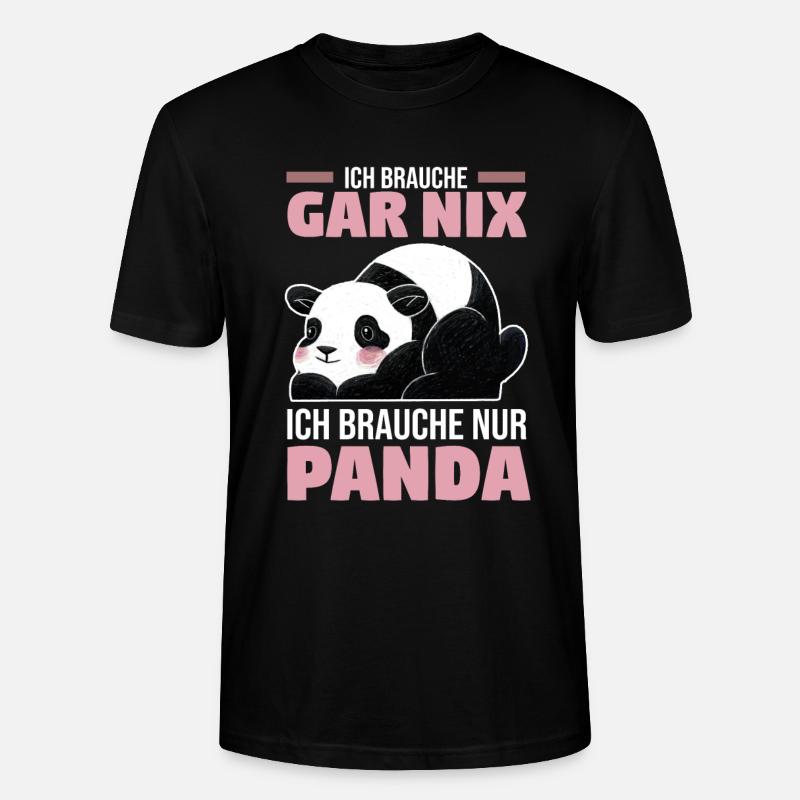 Panda - Stanley/Stella Unisex Bio-T-Shirt CRAFTER - Schwarz