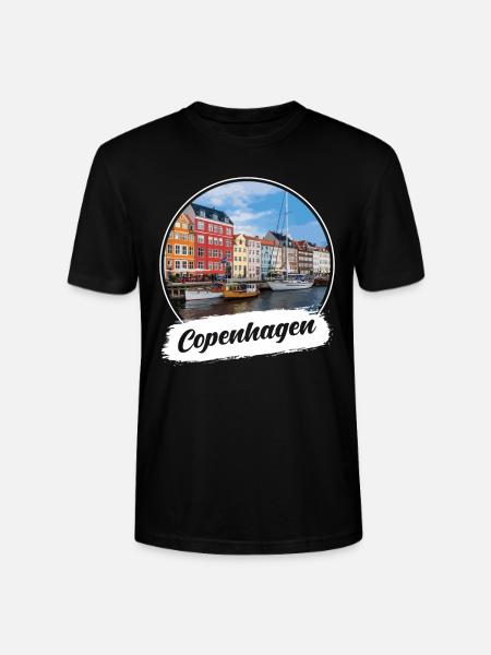 Copenhagen Souvenir - Stanley/Stella CRAFTER Unisex Organic T-Shirt - black