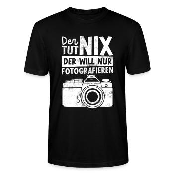 Fotografieren Fotografen - Stanley/Stella Unisex Bio-T-Shirt CRAFTER - Schwarz - Vorne - Alina (178cm) & Michal (187cm)