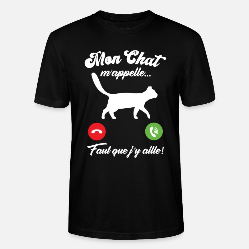 Mon chat m'appelle - T-shirt bio CRAFTER Stanley Stella Unisexe - noir