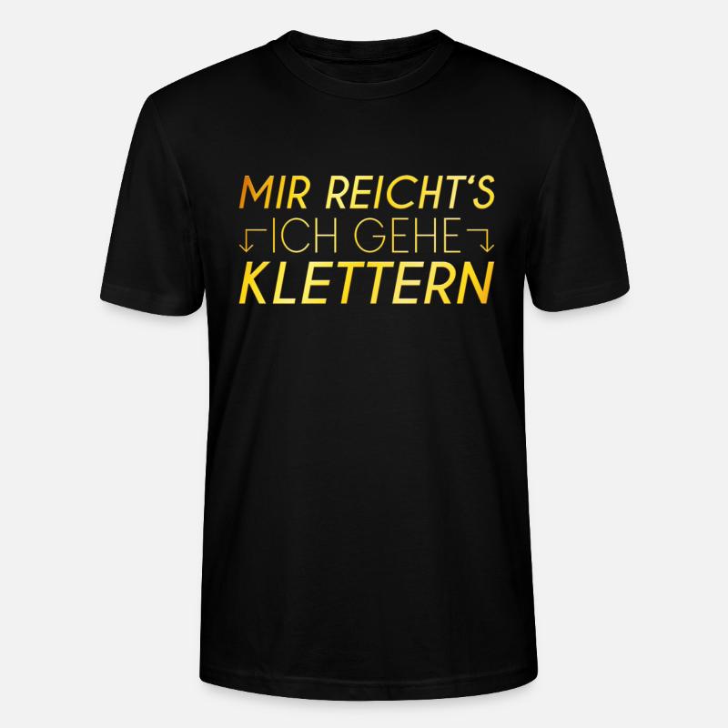 Klettern Spruch - Stanley/Stella Unisex Bio-T-Shirt CRAFTER - Schwarz