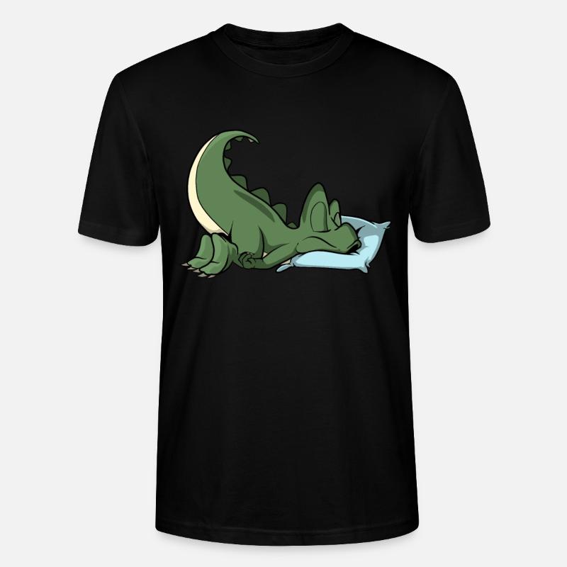 Schlafender T-Rex Dinosaurier - Stanley/Stella Unisex Bio-T-Shirt CRAFTER - Schwarz