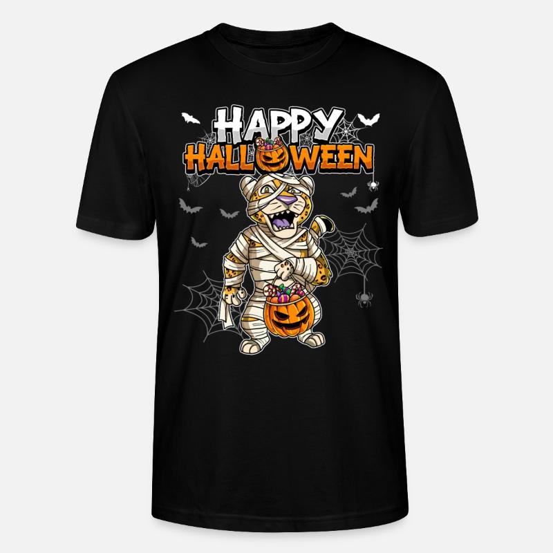 Maman léopard d’Halloween - T-shirt bio CRAFTER Stanley Stella Unisexe - noir
