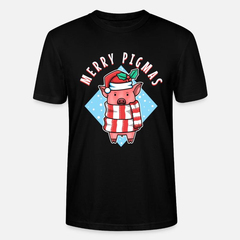 Merry Pigmas - Stanley/Stella Unisex Bio-T-Shirt CRAFTER - Schwarz