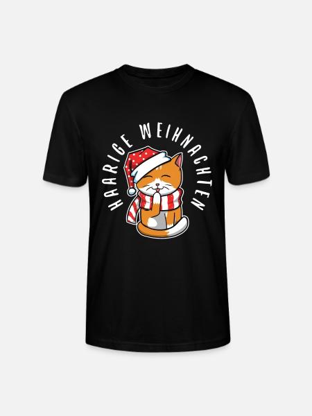 Haarige weihnachten - Stanley/Stella Unisex Bio-T-Shirt CRAFTER - Schwarz