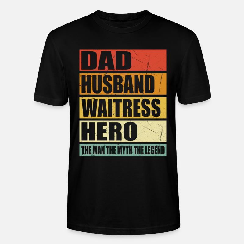 Vater Ehemann Kellnerin Held - Stanley/Stella Unisex Bio-T-Shirt CRAFTER - Schwarz