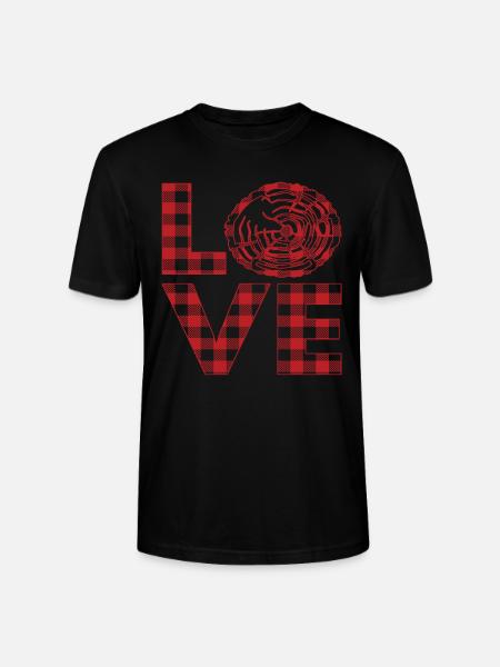 Love Woods Quotes - Stanley/Stella CRAFTER Unisex Organic T-Shirt - black