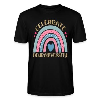 Feiern Sie Neurodiversität Neurodiversität Zitate - Stanley/Stella Unisex Bio-T-Shirt CRAFTER - Schwarz - Vorne - Alina (178cm) & Michal (187cm)