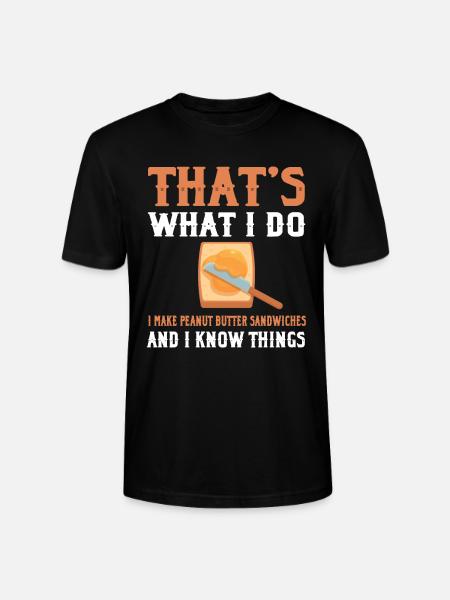 Peanut Butter Sandwich - Stanley/Stella CRAFTER Unisex Organic T-Shirt - black