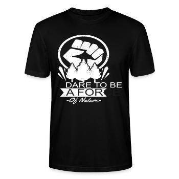 Wagen Sie es, eine Kraft des Naturschutzes zu sein - Stanley/Stella Unisex Bio-T-Shirt CRAFTER - Schwarz - Vorne - Alina (178cm) & Michal (187cm)
