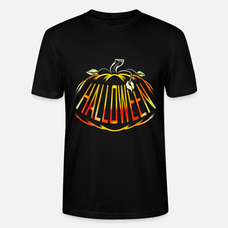 Pumpkin Drawing Halloween - Stanley/Stella Unisex Bio-T-Shirt CRAFTER - Schwarz