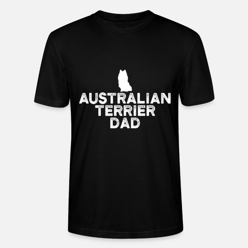Terrier australien Papa - T-shirt bio CRAFTER Stanley Stella Unisexe - noir
