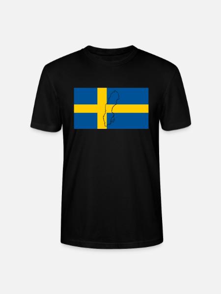 Drapeau de la Suède - T-shirt bio CRAFTER Stanley Stella Unisexe - noir