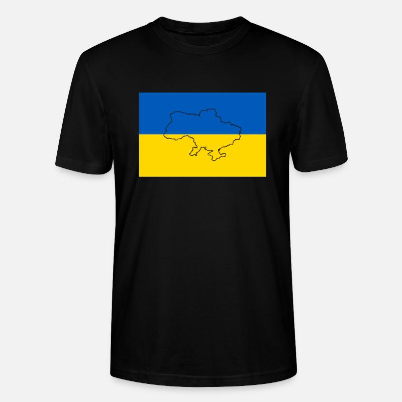 Drapeau de l’Ukraine - T-shirt bio CRAFTER Stanley Stella Unisexe - noir