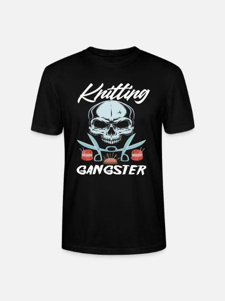 Knitting Wool Needles Hobby Knitter - Stanley/Stella CRAFTER Unisex Organic T-Shirt - black