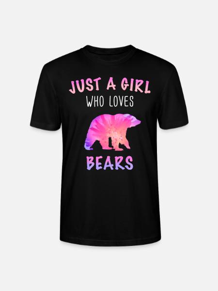 Ours Grizzly Ours bruns Ours - T-shirt bio CRAFTER Stanley Stella Unisexe - noir
