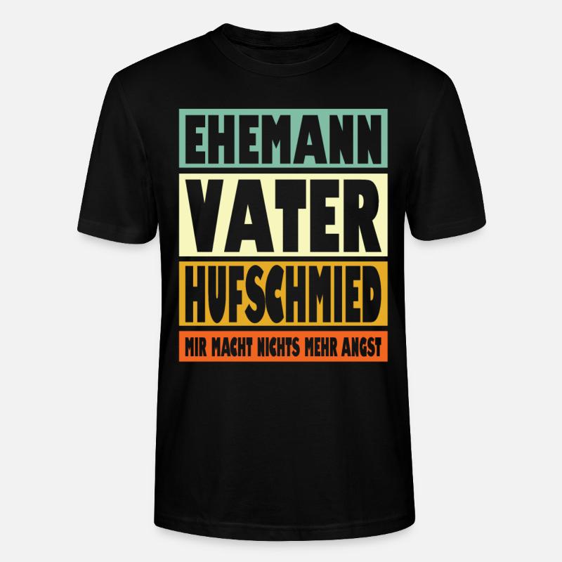 Hufschmied Vater Ehemann Held - Stanley/Stella Unisex Bio-T-Shirt CRAFTER - Schwarz