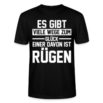 Ostsee Rügen - Stanley/Stella Unisex Bio-T-Shirt CRAFTER - Schwarz - Vorne - Alina (178cm) & Michal (187cm)