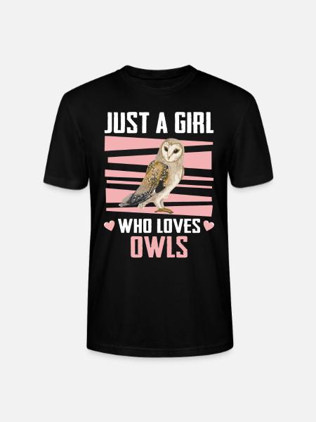 Eule Vogel Tier Eulen - Stanley/Stella Unisex Bio-T-Shirt CRAFTER - Schwarz