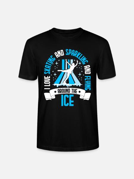 Ice skating Ice skaters - Stanley/Stella CRAFTER Unisex Organic T-Shirt - black