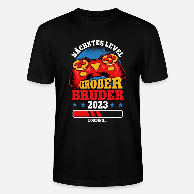 Nächstes Level Großer Bruder 2023 - Stanley/Stella Unisex Bio-T-Shirt CRAFTER - Schwarz