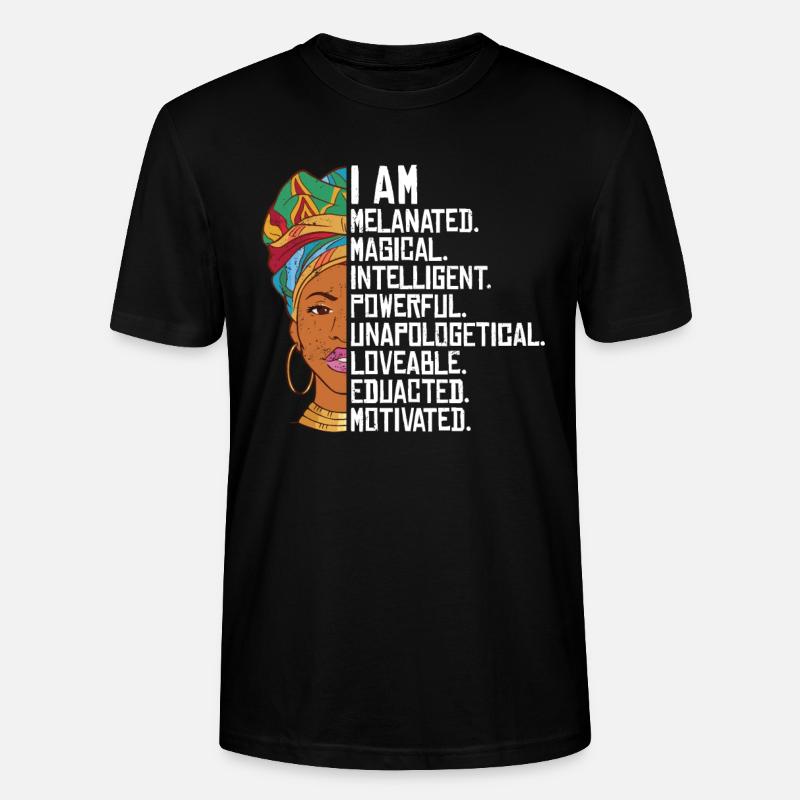 Ich Bin Hellhäutig, Magisch, Intelligent, - Stanley/Stella Unisex Bio-T-Shirt CRAFTER - Schwarz