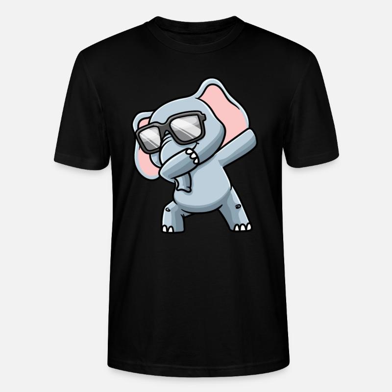 Elefant Mit Sonnenbrille Dabbing - Stanley/Stella Unisex Bio-T-Shirt CRAFTER - Schwarz