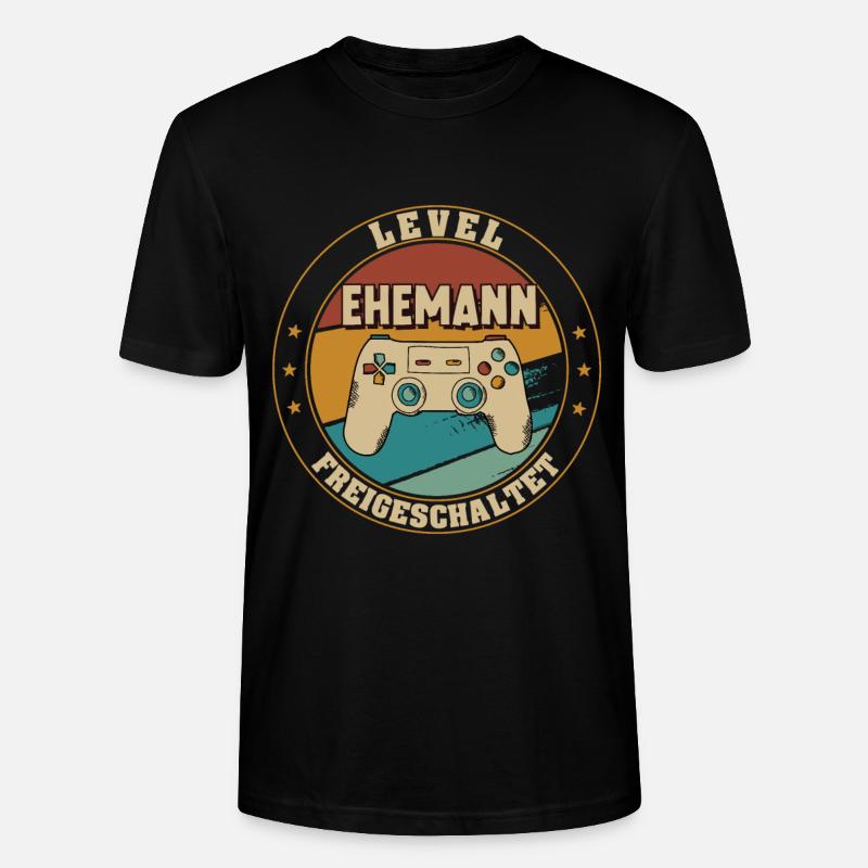 Level Ehemann Freigeschaltet Bräutigam - Stanley/Stella Unisex Bio-T-Shirt CRAFTER - Schwarz