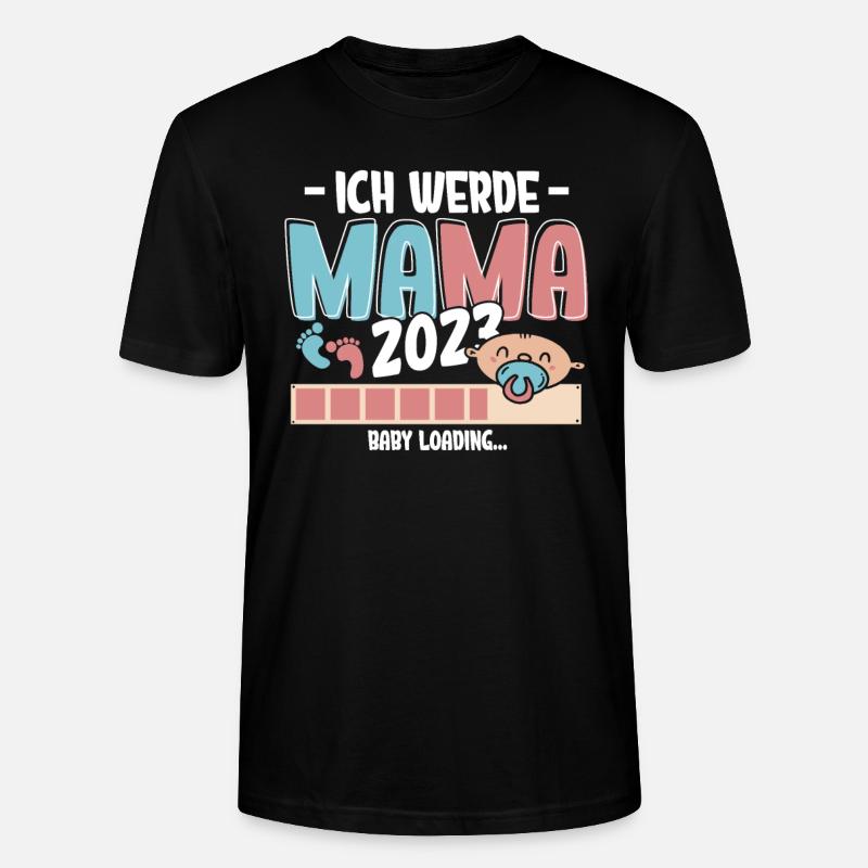 Ich werde Mama 2023 Loading - Stanley/Stella Unisex Bio-T-Shirt CRAFTER - Schwarz