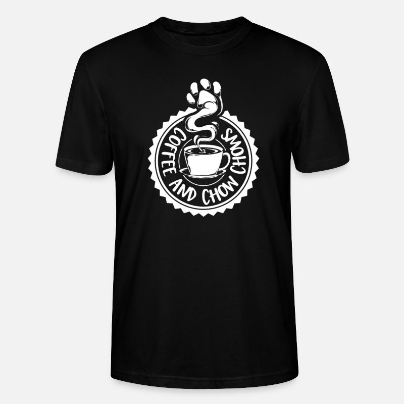 Kaffee und Chow Chow - Stanley/Stella Unisex Bio-T-Shirt CRAFTER - Schwarz