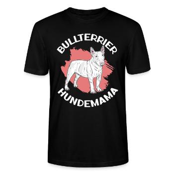 Bull Terrier Chien Maman Chien Propriétaire Cadeau - T-shirt bio CRAFTER Stanley Stella Unisexe - noir - Devant - Alina (178cm) & Michal (187cm)