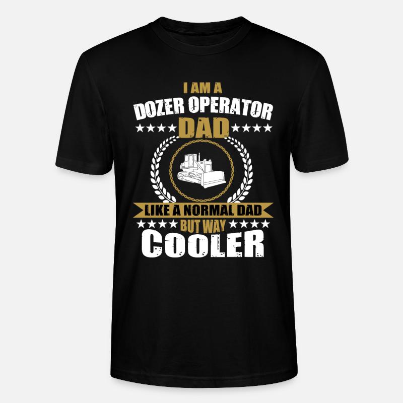 Bulldozer Papa - Stanley/Stella Unisex Bio-T-Shirt CRAFTER - Schwarz