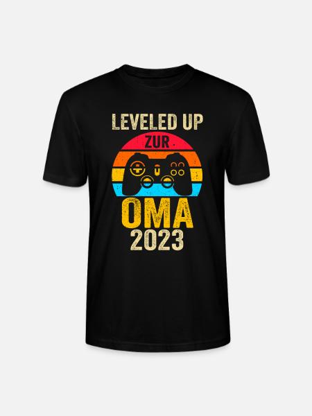 Großmutter 2023 Schwanger Werdende Oma - Stanley/Stella Unisex Bio-T-Shirt CRAFTER - Schwarz