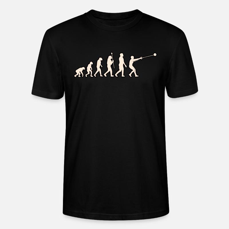 Évolution du lancer de marteau - T-shirt bio CRAFTER Stanley Stella Unisexe - noir