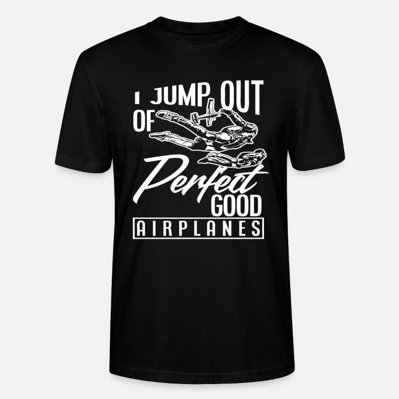 Skydiving Skydivers - Stanley/Stella CRAFTER Unisex Organic T-Shirt - black