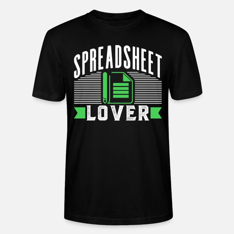 Tableur Lovers Table Tableur - T-shirt bio CRAFTER Stanley Stella Unisexe - noir