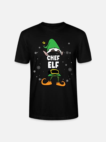 Chef Elf Partnerlook Weihnachten - Stanley/Stella Unisex Bio-T-Shirt CRAFTER - Schwarz