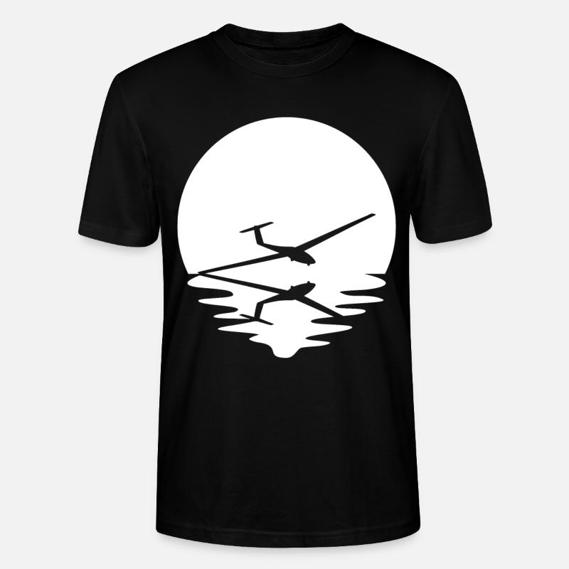 Cercle et réflexion - Planeur - - T-shirt bio CRAFTER Stanley Stella Unisexe - noir