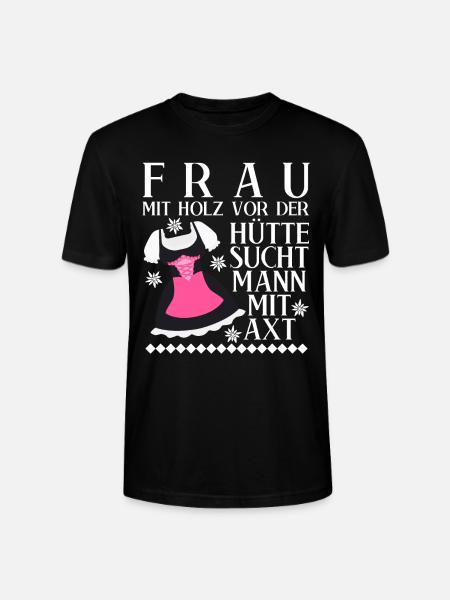 Single Frau Dirndl Alleinstehend - Stanley/Stella Unisex Bio-T-Shirt CRAFTER - Schwarz