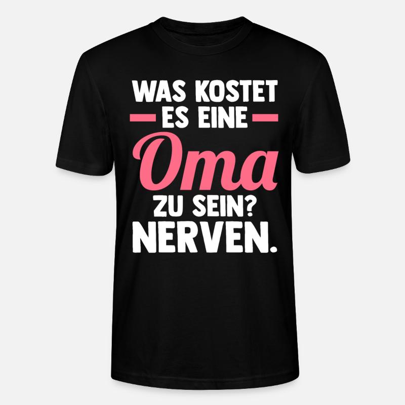 Großmutter Großmama Omi Oma - Stanley/Stella Unisex Bio-T-Shirt CRAFTER - Schwarz