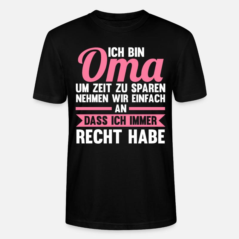 Großmutter Großmama Omi Oma - Stanley/Stella Unisex Bio-T-Shirt CRAFTER - Schwarz