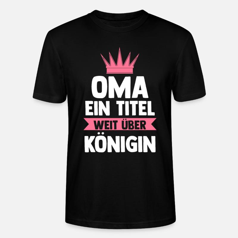 Großmutter Großmama Omi Oma - Stanley/Stella Unisex Bio-T-Shirt CRAFTER - Schwarz