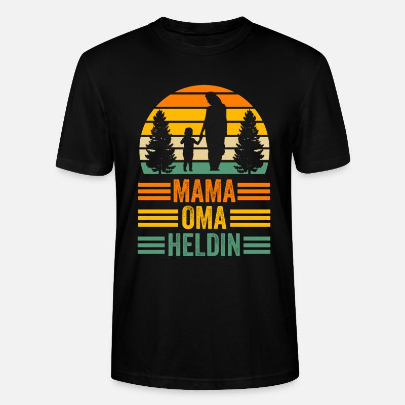 Großmutter Großmama Omi Oma - Stanley/Stella Unisex Bio-T-Shirt CRAFTER - Schwarz