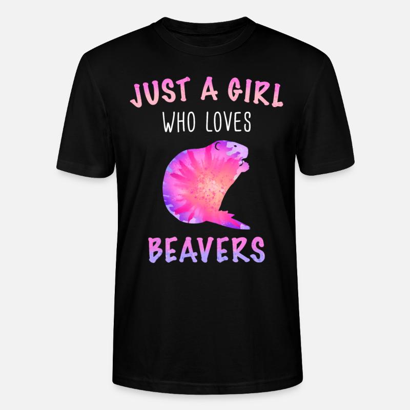 Biber Tier - Stanley/Stella Unisex Bio-T-Shirt CRAFTER - Schwarz