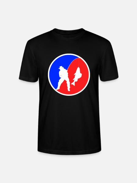 Fishing Logo - Stanley/Stella CRAFTER Unisex Organic T-Shirt - black